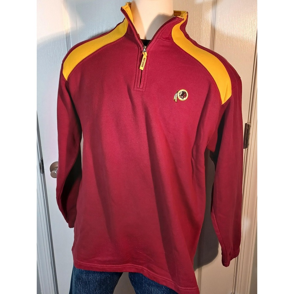 Washington‎ Huskies Sweatshirt Mens Red NFL Football Quarter Zip NFL Apparel